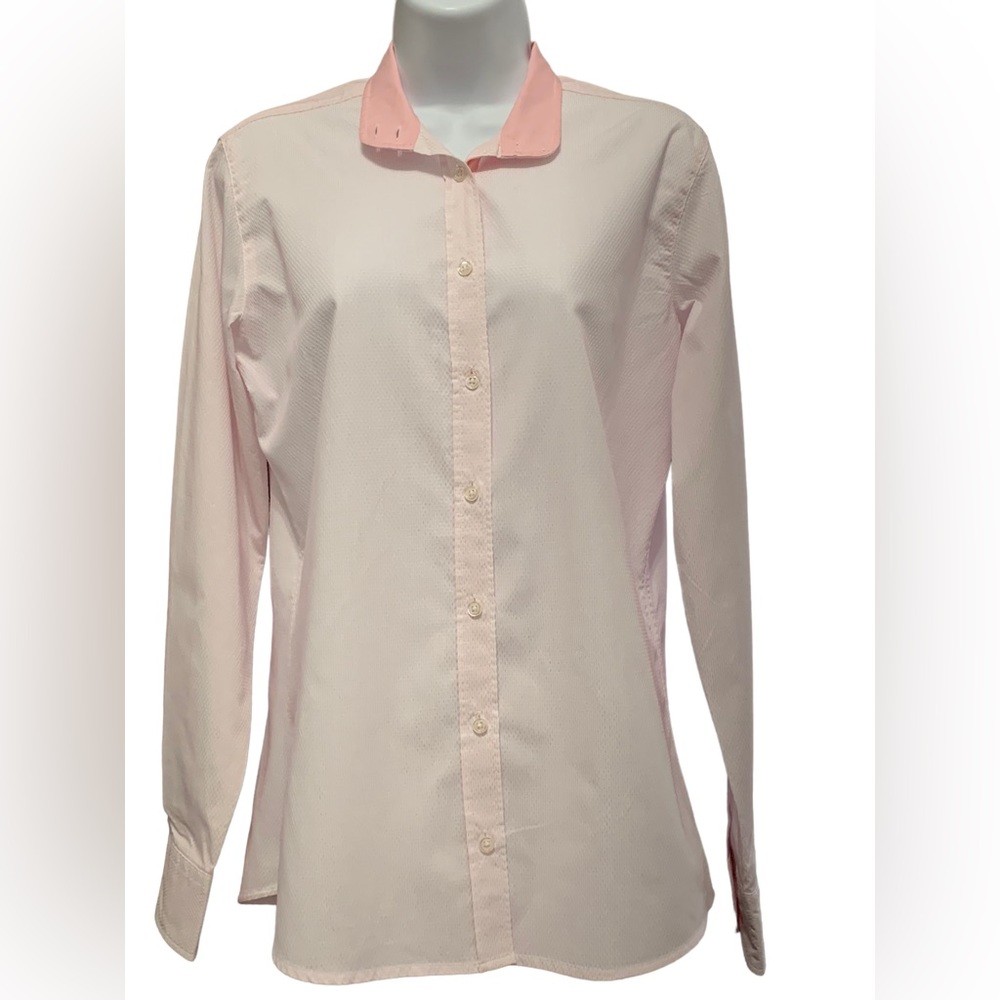 R.J Classics Essential Collection Luxury Cotton Blend Pink Show Shirt Size 4 (S)